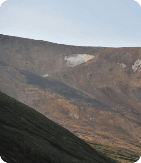 Mountain landscape with snow